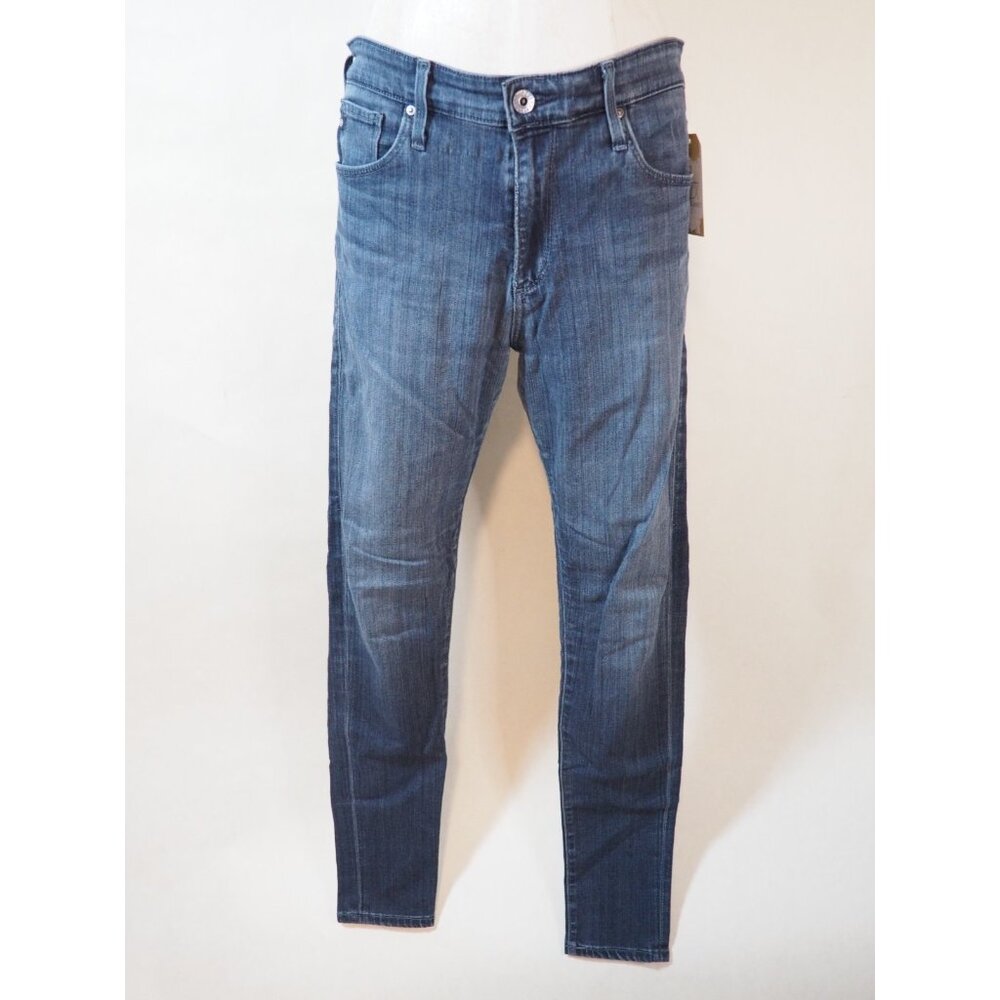 Adriano Goldschmied Dark Wash The Farrah Skinny High-Rise Skinny Jeans, Size 29